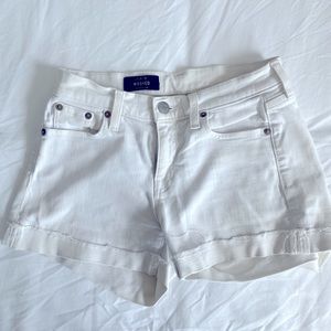 J. Crew Washed white denim mini shorts size 24